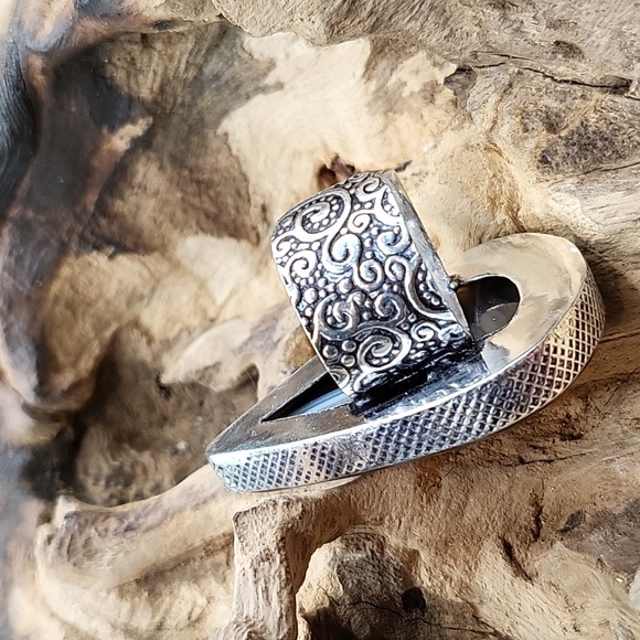 Striped Agate Adjustable Ring - NWOT - Picture 3 of 7